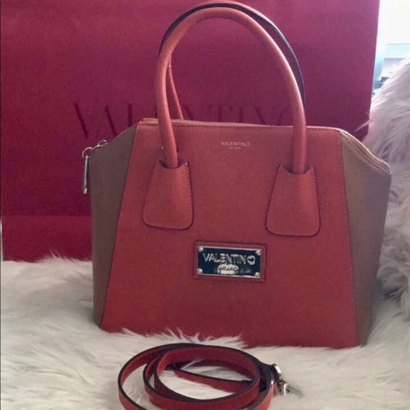 Auth Mario Valentino saffiano satchel bag like new - Picture 3 of 8